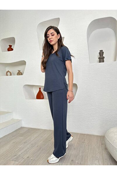 Devesta Moda نسيج مودال برقبة على شكل حرف V من الليكرا، مريح كاجوال وأنيق من ...