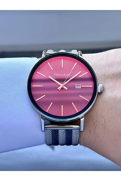 Ferrucci   Men's Calendar Straw Cord Wristwatch