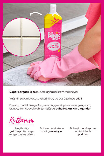 ThePinkStuff The Pink Stuff Mucizevi Krem 500 Ml – Mutfak ve Banyo İçin Krem Yüzey Temizleyici