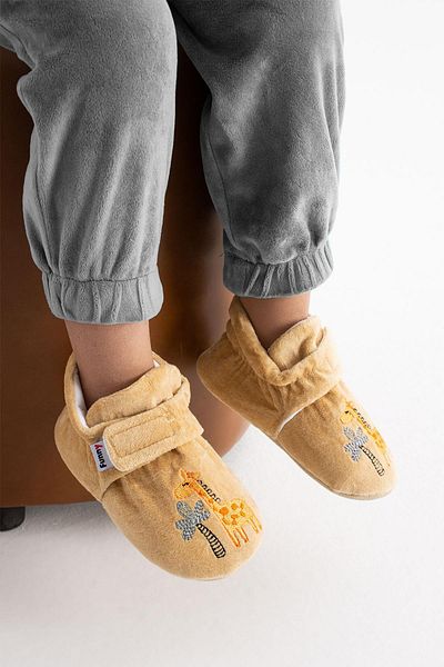 Funny Baby Flexible and Comfortable Embroidered Slippers - Organic Design, Soft Sole