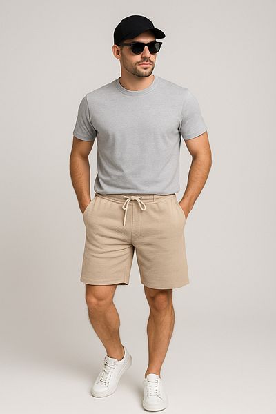 LACİVERTMEN Λεπτομερές σορτς 8023 Model Premium Summer Ornament Tag