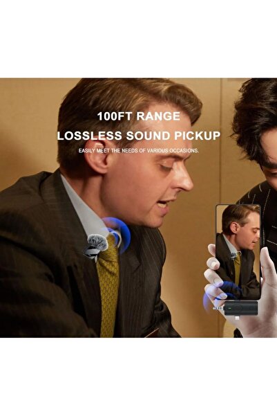 Genel Markalar Kablosuz Yaka Mikrofonu Tip-C Android Kamera IPhone Stüdyo Mikrofonu için Ses Video Canlı Yayın Oyun