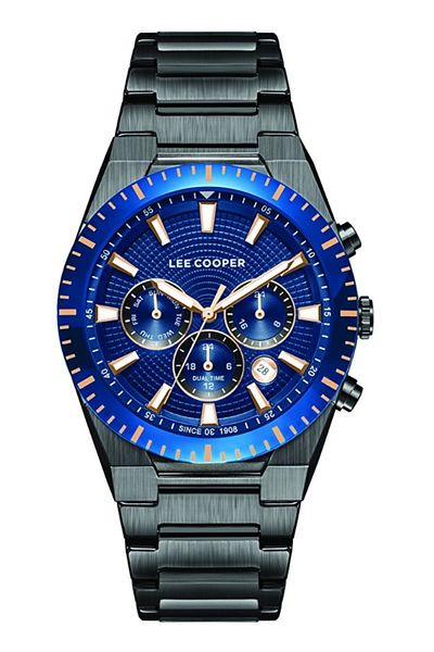 Lee Cooper LC08100.090 Men Multi Function Display Watch & Metal Strap Gray