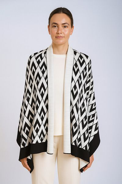 Sebir Moda V Patterned Knitwear Shawl