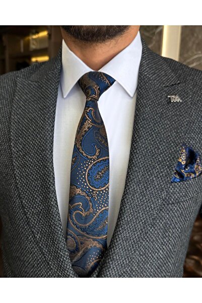 TerziAdemAltun İtalyan stil slim fit ceket yelek pantolon takım elbise lacivert T10323