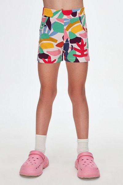 LOVETTI Girl - PocKeted Patterned Foliage Shorts