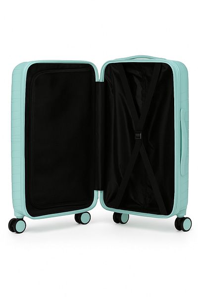 Generic W.o.k 20" Lightweight-compact Hard Shell Travel Trolley-polypropylene, Number Lock –(MINT GREEN)