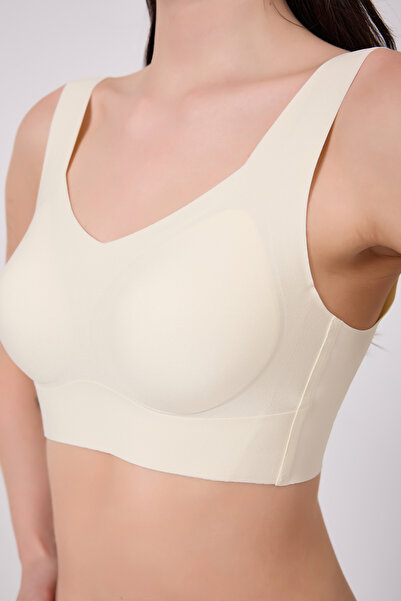 Bernato Laser Seamless Bra Wide Strap Lightweight and Breathable Women's Sports Bra