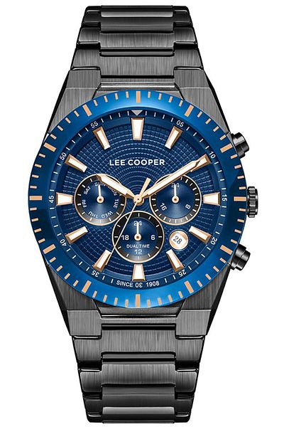 Lee Cooper LC08100.090 Men Multi Function Display Watch & Metal Strap Gray