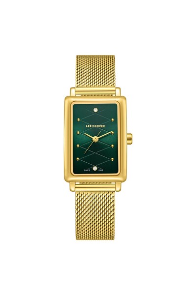 Lee Cooper LC08076.170 Women Analog Display Watch & Stainless Steel Strap Gold