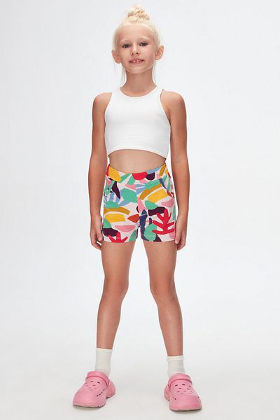 LOVETTI Girl - PocKeted Patterned Foliage Shorts