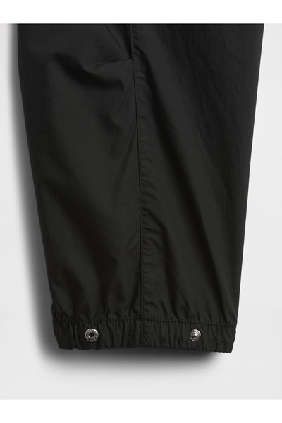 GAP Kız Çocuk Siyah Paraşüt Kargo Pantolon