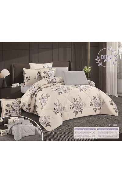 Najmat Alshamal Summer Nafrouns Bedspread, 5-Piece Quilt Set, 180 x 230 cm