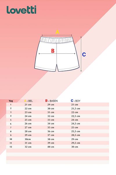 LOVETTI Tiny Butterfly Patterned PocKet Shorts for Girls