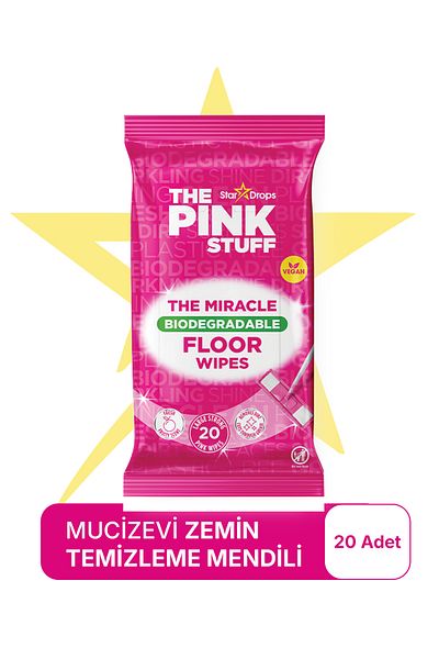 ThePinkStuff Biodegradable Multi-Purpose Floor Cleaning Wipes / 20 Pack Pink Wipes
