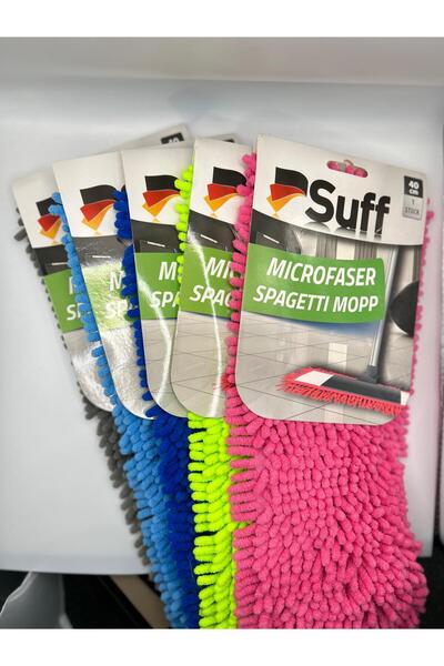 Suff 1 Adet Nemli Ve Kuru Makarna Mop Ucu Mikrofiber Paspas Yedeği 40 Cm