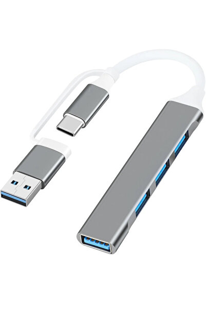 MAXGO جهاز نسخ USB Hub OTG مع مدخل منفذ متوافق من النوع C وUSB بمنفذين