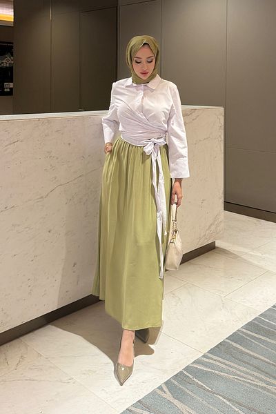 Tesettür Diyarı Fusta Hijab compatibilă Efil Efil Seasonal Tansel Fabric pentru femei Mărimea 36-42