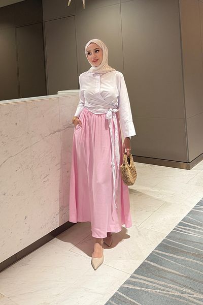 Tesettür Diyarı Γυναικεία Efil Efil Seasonal Tansel Fabric Μέγεθος 36-42 Συμβατή Hijab φούστα