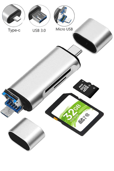 MAXGO 3142 Type C Usb Otg Kart Okuyucu Micro Sd Card Reader Çevirici Dönüştürücü Adaptör