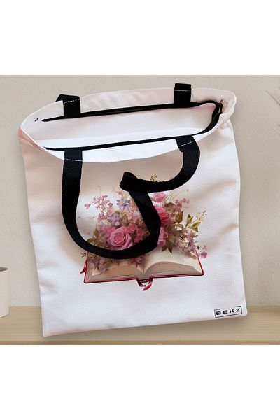 BEKZ Textile Bag With Zipper, Tote Bag, Model Books 11 38 X 34.5 Cm, ​​White, ®