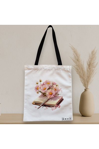 BEKZ Textile Bag With Zipper, Tote Bag, Model Books 38 38 X 34.5 Cm, ​​White, ®