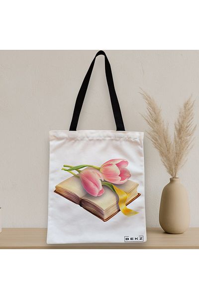 BEKZ Textile Bag With Zipper, Tote Bag, Model Books 37 38 X 34.5 Cm, ​​White, ®