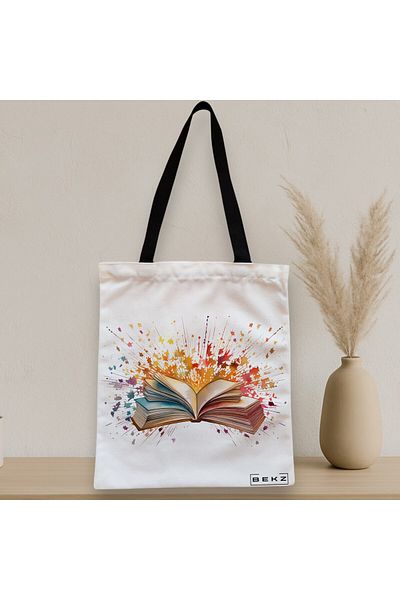 BEKZ Textile Bag With Zipper, Tote Bag, Model Books 27 38 X 34.5 Cm, ​​White, ®