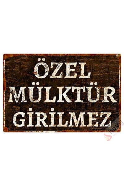 Hayg Equipment Özel Mülktür Girilmez Metal Uyarı Levhası - Dekoratif Özel Tas...
