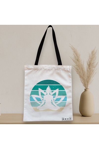 BEKZ Textile Bag With Zipper, Yoga Tote Bag 19, 38x34.5 Cm, ​​White, ®