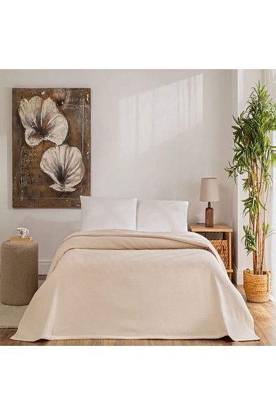 Linens Monty Cotton Double Pike Sand