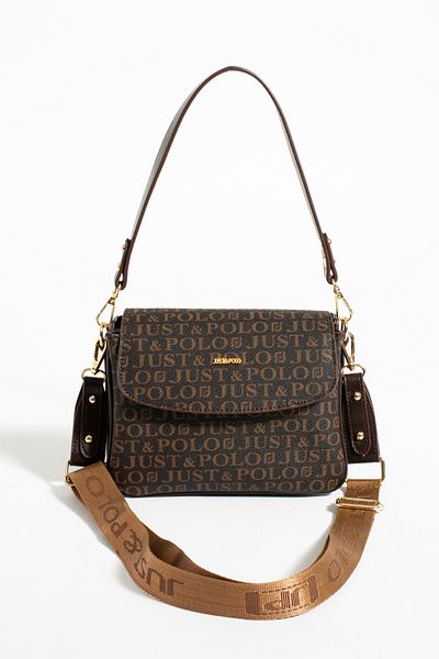 Just Polo Monogram Printed Women's Hand and Shoulder Bag