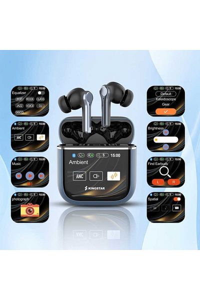VELMORA Wireless Bluetooth Headphones AI Touchscreen Noise Reduction Earphones Earpods Wireless Music