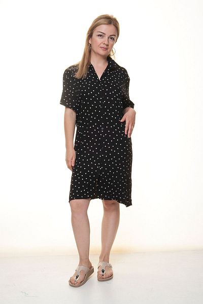 sharin Rochie cămașă de vară cu nasturi pentru femei 12a-6069