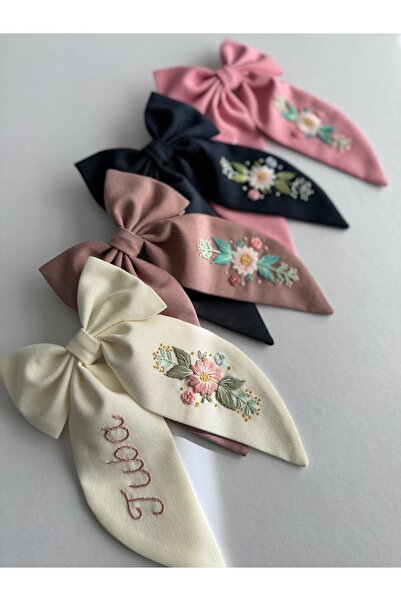 Colorfullkidss Kişiye Özel İsimli ve Baş Harfli El Yapımı Nakış İşlemeli Saç ...