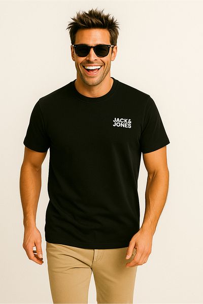Jack & Jones Μπλουζάκι με λογότυπο JJECORP - Μαύρο ανδρικό μπλουζάκι 101069463