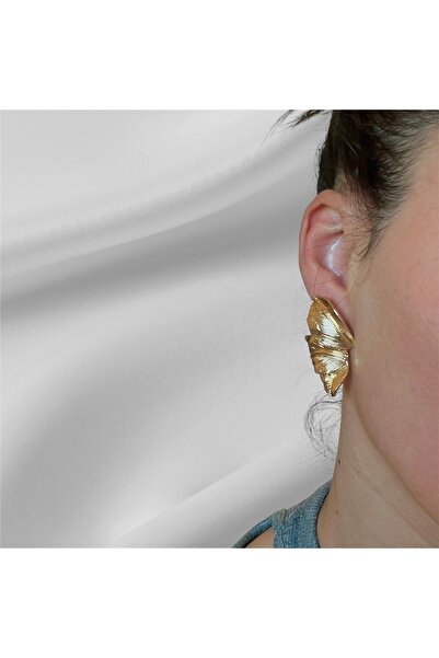 Nobrand Yelpaze taç yaprak küpe