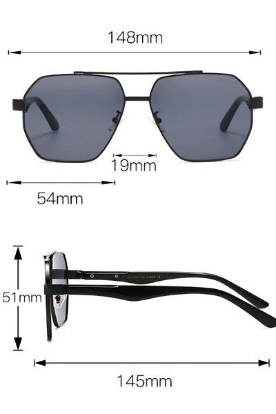 Escales Unisex Metal Framed Uv400 Protected Sunglasses Es221