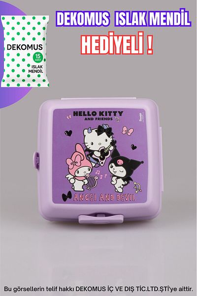 Hello Kitty Licensed by Dekomus & Best Friends Kuromi, My Melody 2-Tier Lunch Box "Is