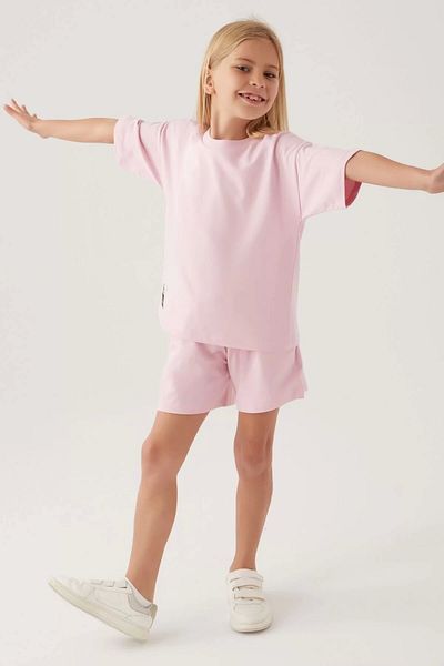 Rolypoly Girl's Shorts Set - Dusty Pink