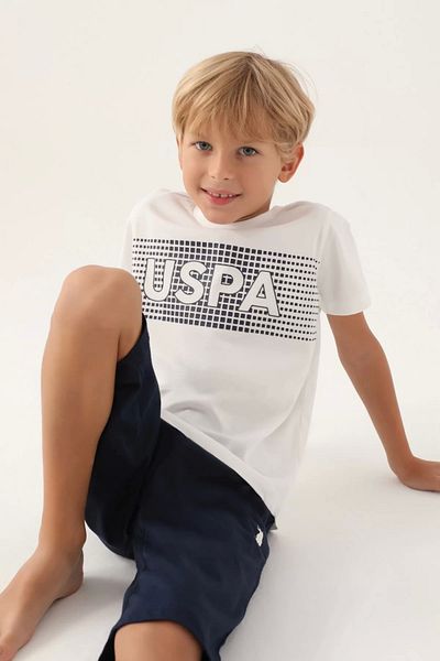 U.S. Polo Assn. Costum Capri pentru băiat - Crem