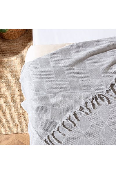 Madame Coco Basile Doppelbett-Tagesdecke - Grau