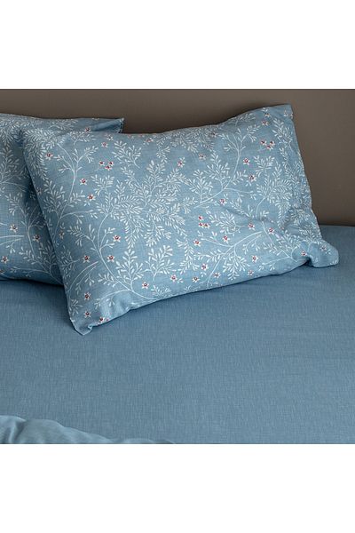 Madame Coco Emele Bedrucktes Bettbezug-Set aus Baumwolle für Kingsize-Betten, Blau