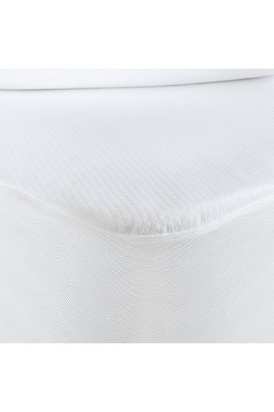 Madame Coco Flore Flüssigkeitsdichte Spannbettmatratze für Einzelbett – Weiß
