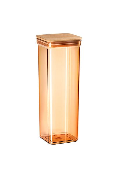 Madame Coco Kaviera 2-teiliger Vorratsbehälter mit Holzdeckel - 2100 ml