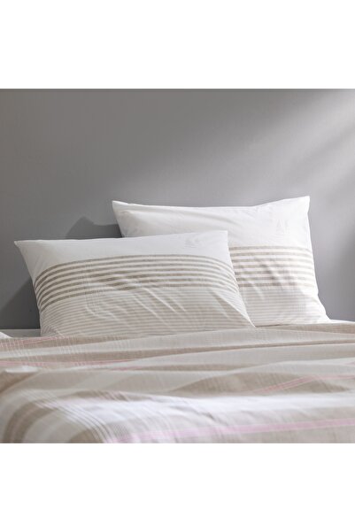 Madame Coco Henri Einzel-Set aus bedrucktem Piqué aus Baumwolle und Ecocell - Beige