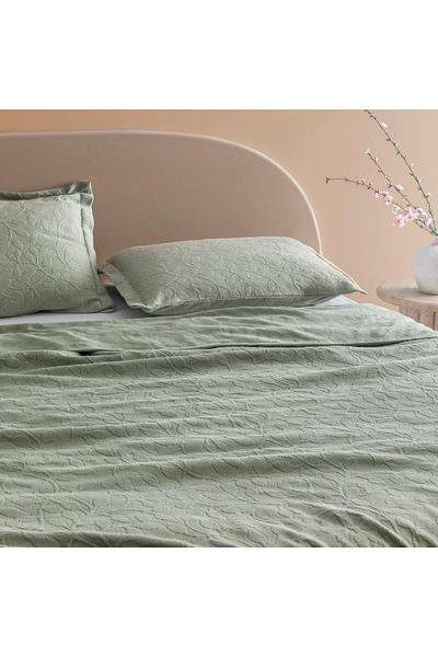 Madame Coco Tagesdecke Chantal, Doppelbett, 100 % Baumwolle, Khaki