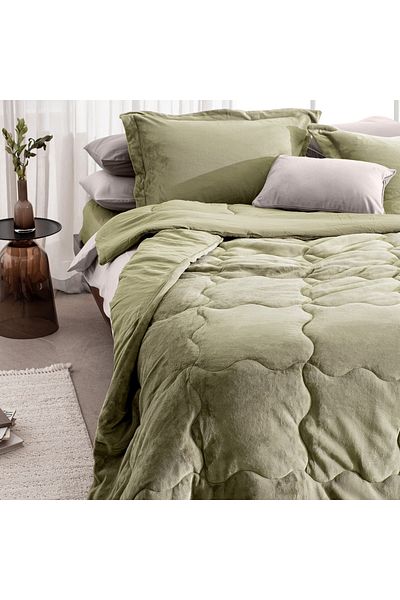 Madame Coco Kaira Doppelbett-Bettdeckenset - Khaki