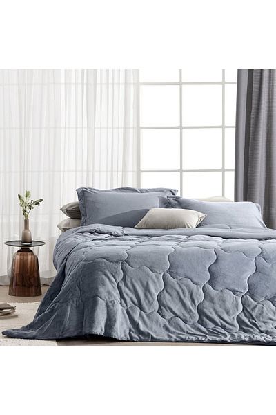 Madame Coco Kaira Kingsize-Bettdeckenset - Indigo