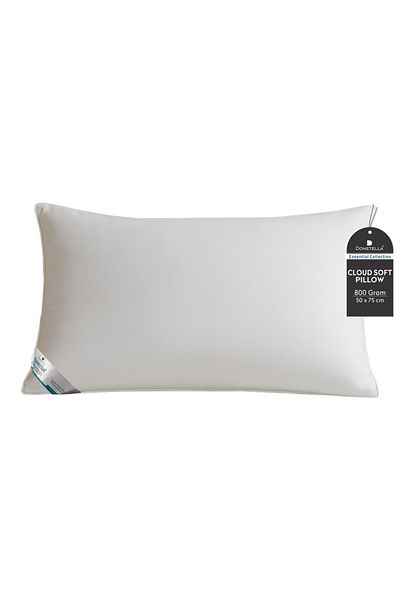 Donetella Pillow 800 Gms – Size 50x75 cm, Microfiber Fabric, Down Alternative Filling, Pack of 1